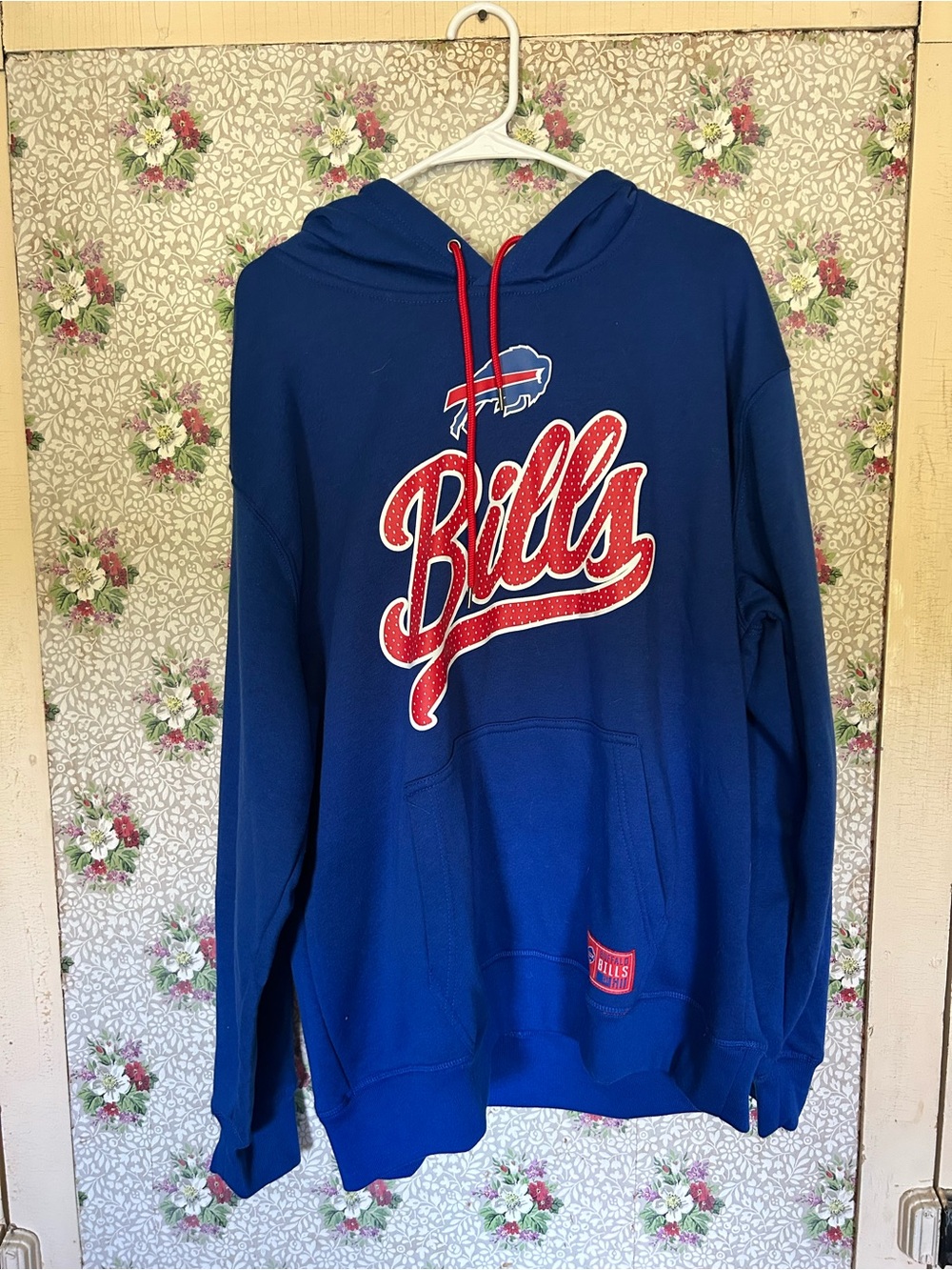 Bills Script Logo Crewneck Sweatshirt in Royal Blue